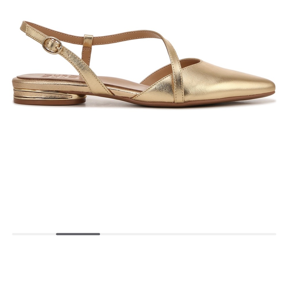 Gold Women's Slingback Flats Woman’s Hawaii Closed Toe Pointed